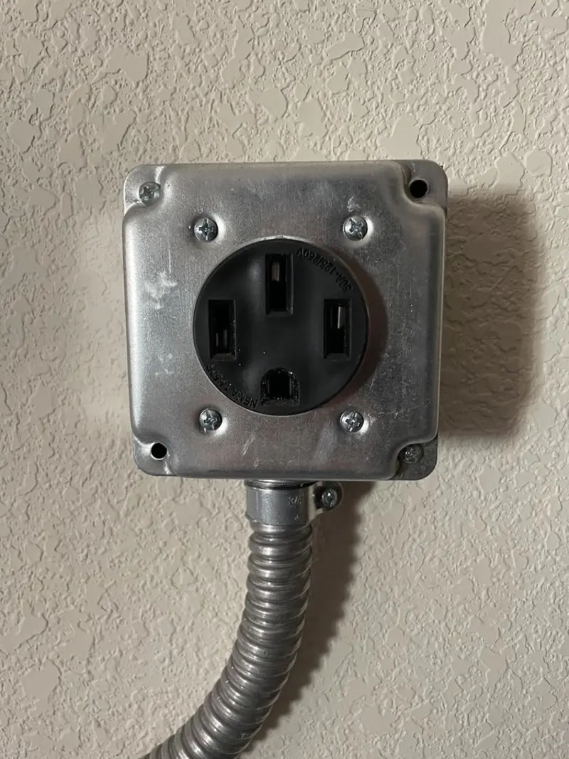 NEMA 14-50 outlet installed for Smart Home Electrical in Kronenwetter